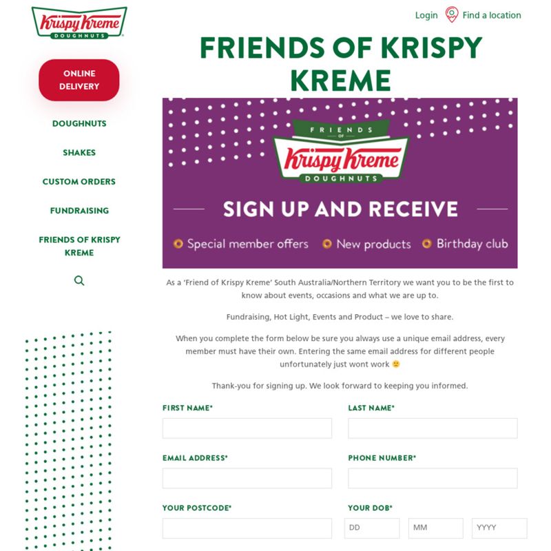 Free 6 Original Glazed Doughnuts on Your Birthday