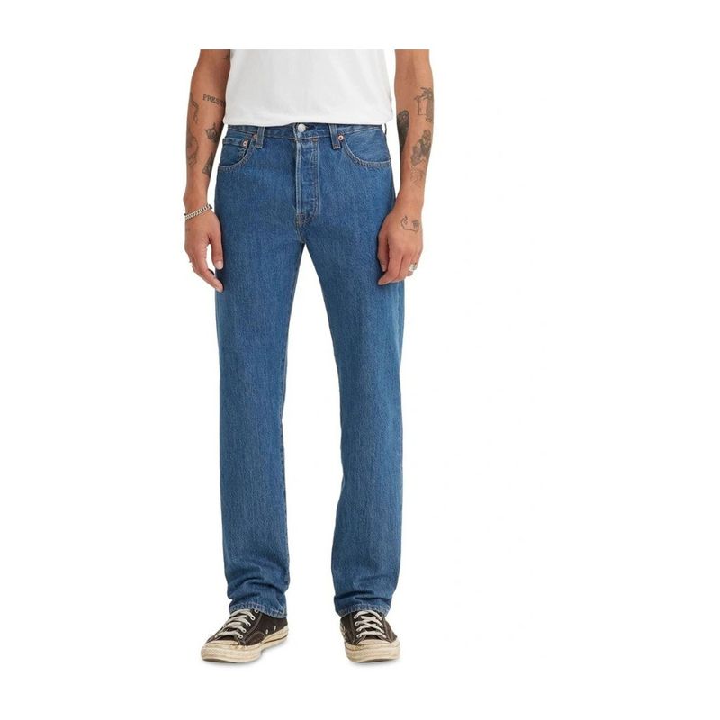 501 Original Fit Cotton Straight Leg Jeans in Medium Stonewash