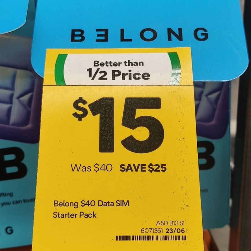 Belong电信卡套装 $15 原价$40