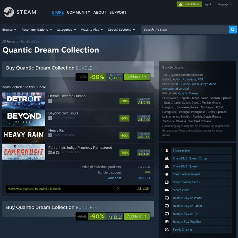 Quantic Dream Collection – All-Time Low