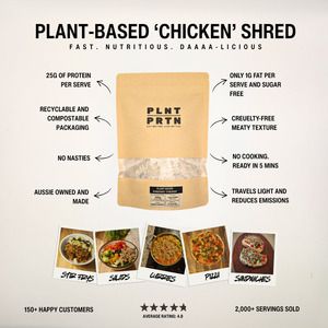 Plant Based 'Chicken' Shred - Single Serve (110g) / Buy 3 & Get 4 (Bonus 33%)