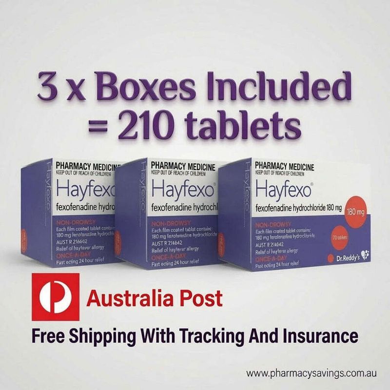 Hayfexo 180mg Fexofenadine 210 Tablets