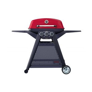 Ziggy Elite Triple Grill LPG BBQ Plus Cart Bundle - Chilli Red