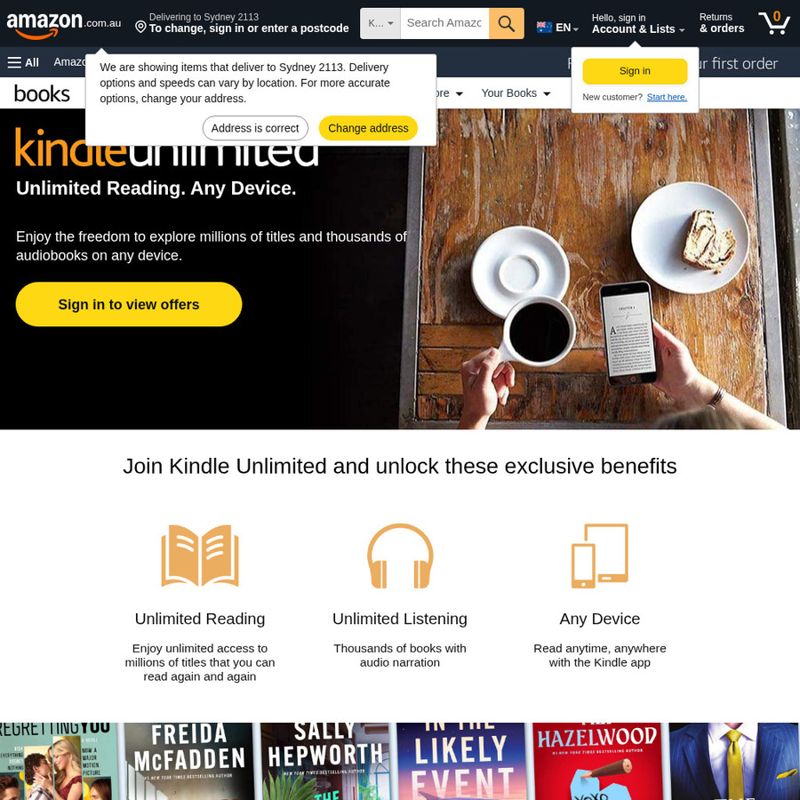 Kindle Unlimited: Free 30 Days or for 2 Months