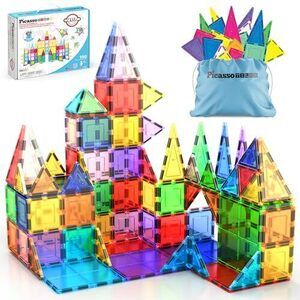 PicassoTiles 100pc Magnetic Tiles