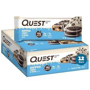 Quest Dipped Cookies & Cream Protein Bars 12-pack