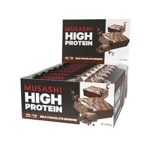 Musashi High Protein Bar Milk Chocolate Brownie (12×90g)