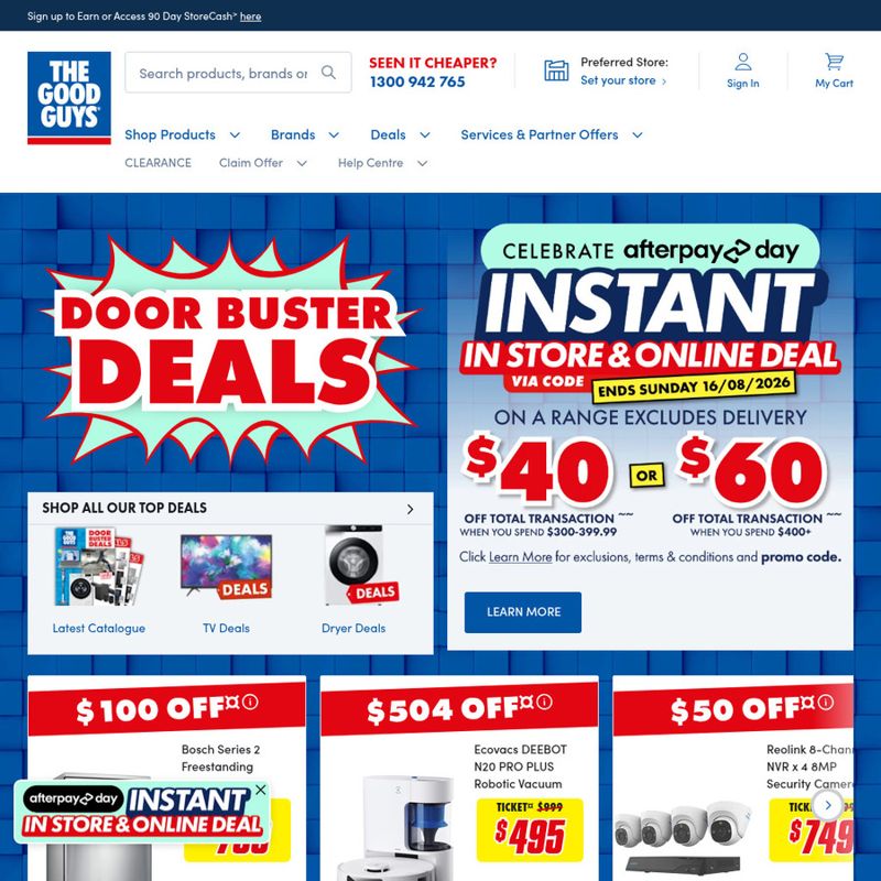Good Guys electronics: – off + 3% cashback