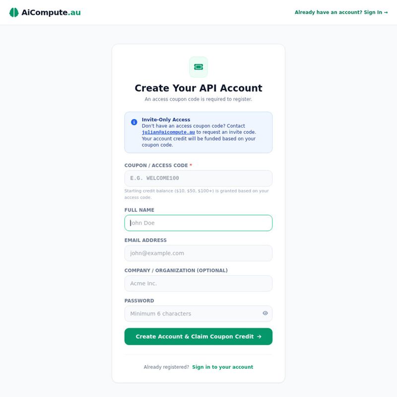 Free API Credit