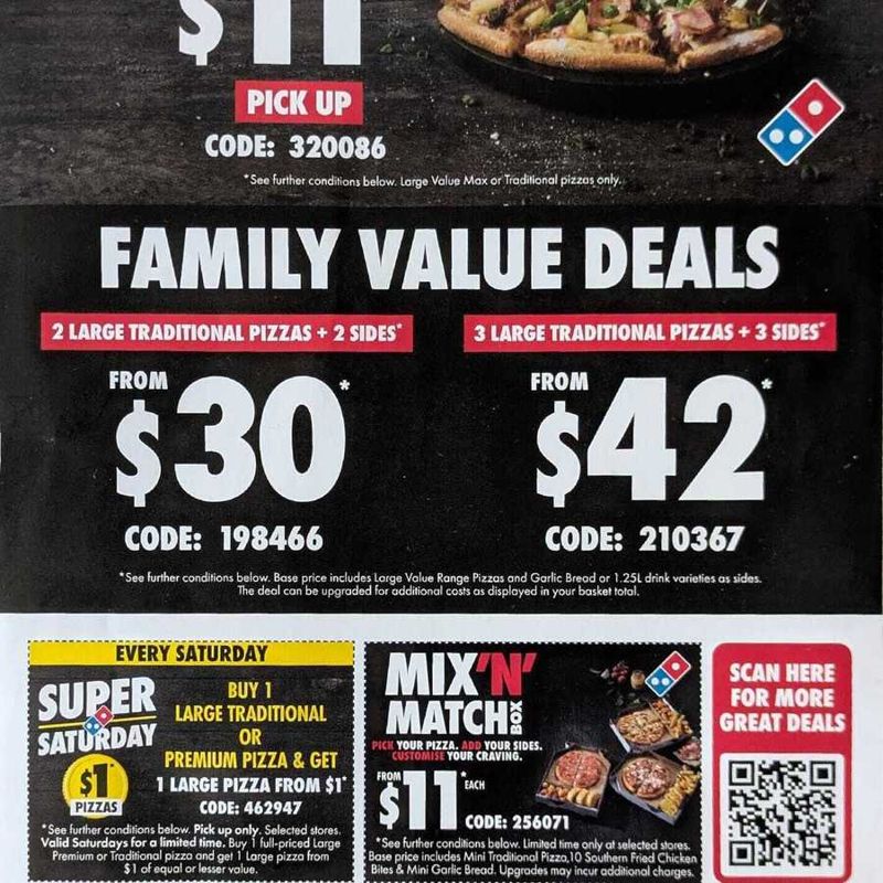 Domino's Large Pizza Pickup - Select WA Stores