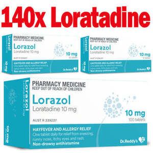 140x Loratadine 10mg Generic Allergy Medication