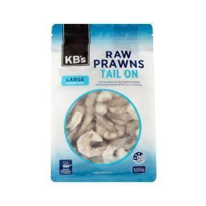 KB's Raw Prawns (Tail On, Large) 500g