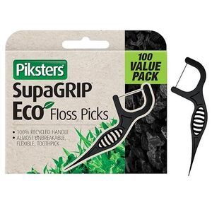 Piksters SupaGRIP Eco Floss Picks 100 Pack