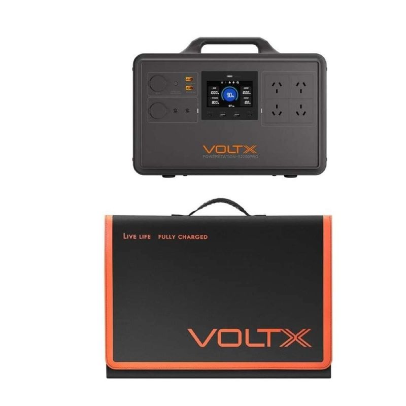 Voltx 2400w Power Station + 200w Foldable Solar Panel