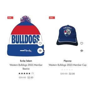 Western Bulldogs Beanies (End of Season)