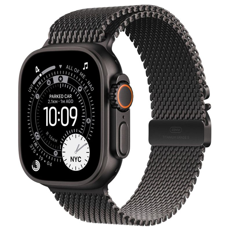 Apple Watch Ultra 3 49mm Black Titanium Case GPS + Cellular Milanese Loop (Medium)