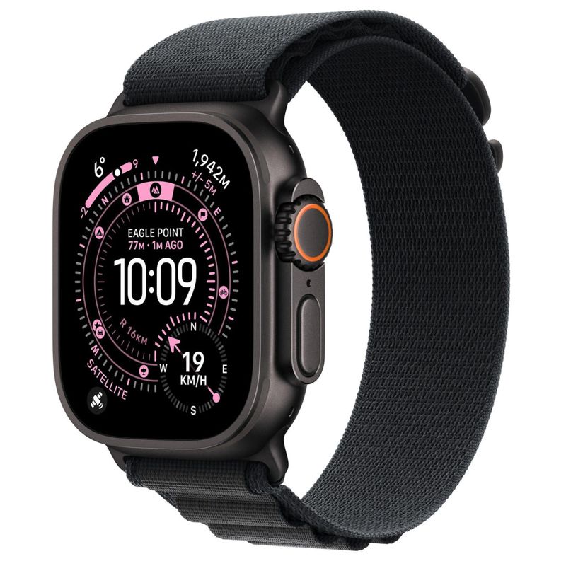 Apple Watch Ultra 3 49mm Black Titanium Case GPS + Cellular Black Alpine Loop (Medium)