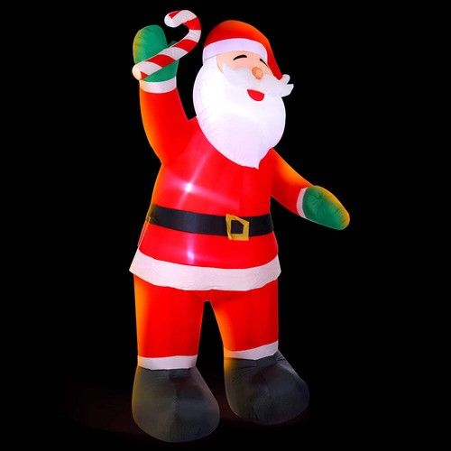 Jingle Jollys Christmas Inflatable Archwary Santa 3M Illuminated Decorations