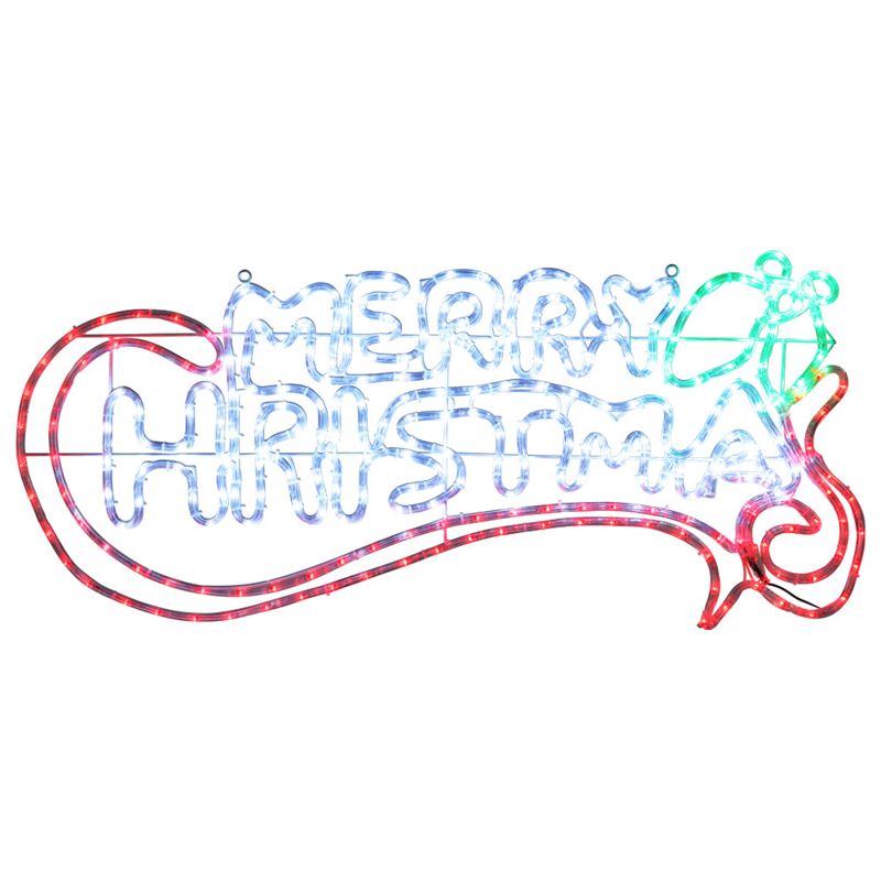 Jingle Jollys Christmas Lights 96cm Merry Christmas 288 LED Decorations