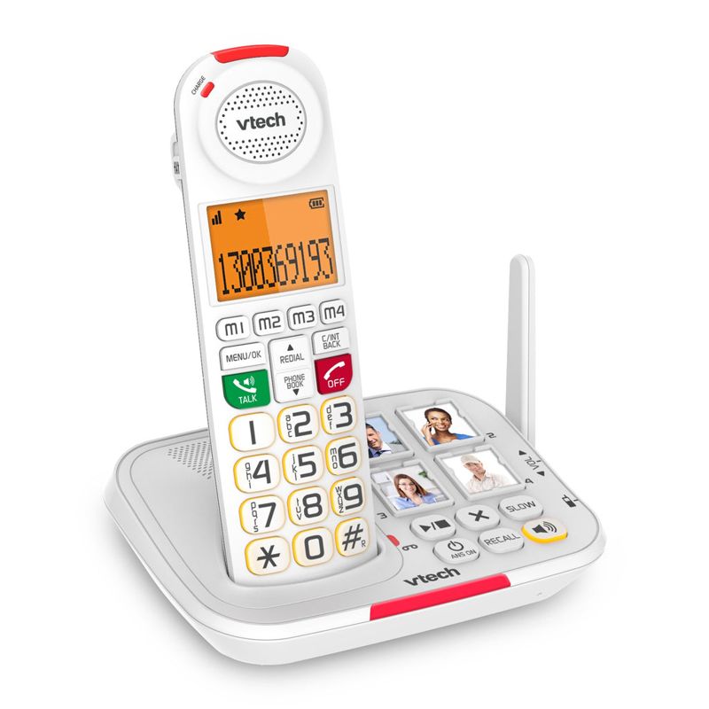 VTech 25450 CareLine DECT6.0 Cordless Phone with VSMART - White