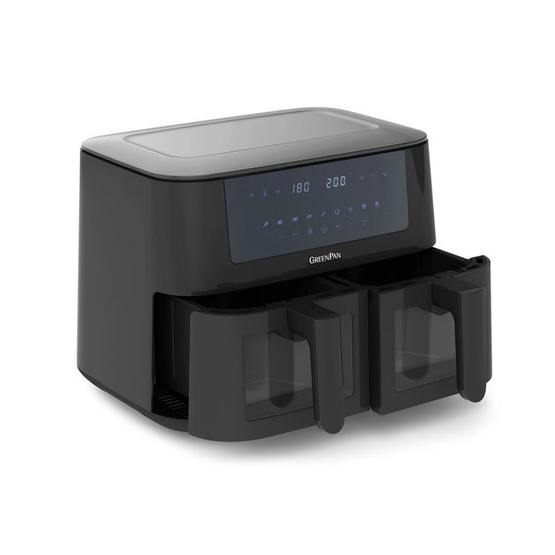 Greenpan Bistro Ceramic Airfryer 4l + 4l Dual Baskets Black