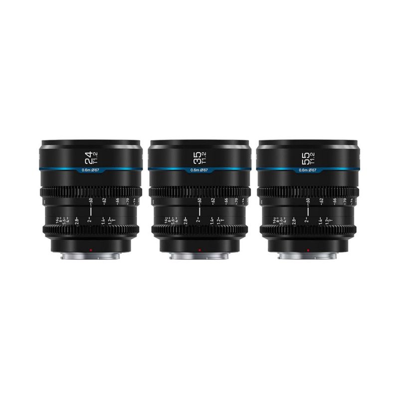 Sirui Nightwalker 24/35/55mm T1.2 S35 Cine Lens Set for Fujifilm X