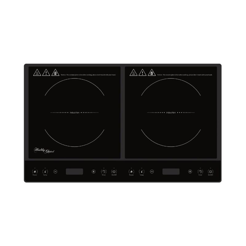 Healthy Choice 1000–1400W Double Induction Cooker with 2 Plates