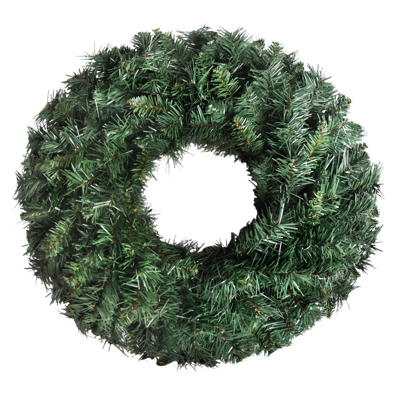 Jingle Jollys 60cm Christmas Wreath Artificial Green Garland Door Decoration 420 Tips Xmas Bush