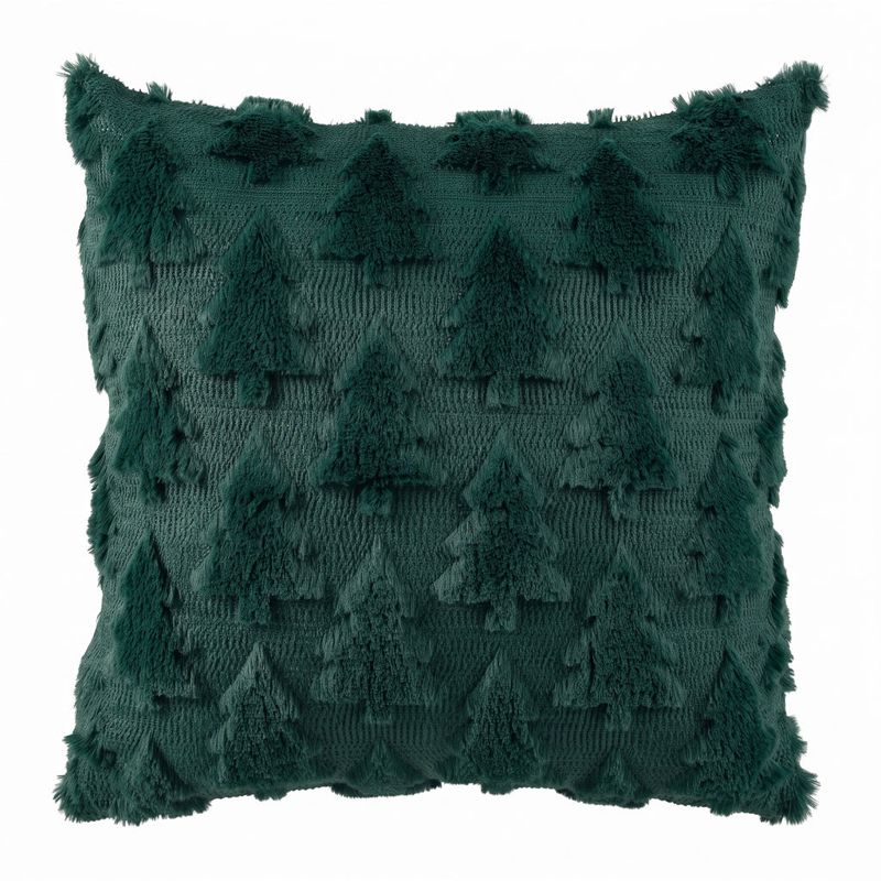 Jingle Jollys Christmas Tree Pillow Covers 2 Packs Cushion Covers Green