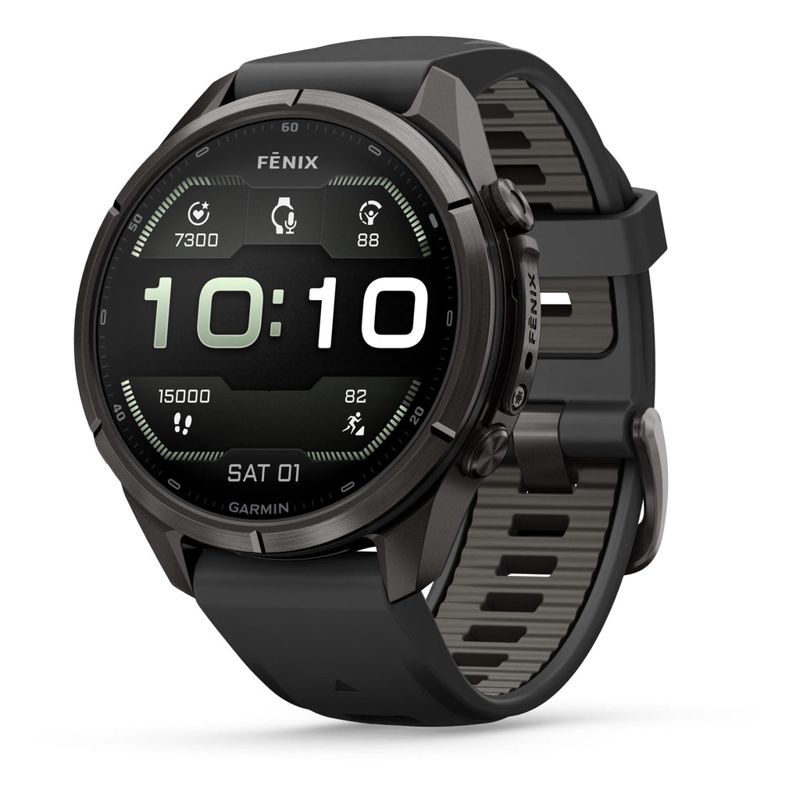 Garmin fenix 9 Pro 43mm (Autumn Gold Titanium with Cream/French Gray Silicone Band)
