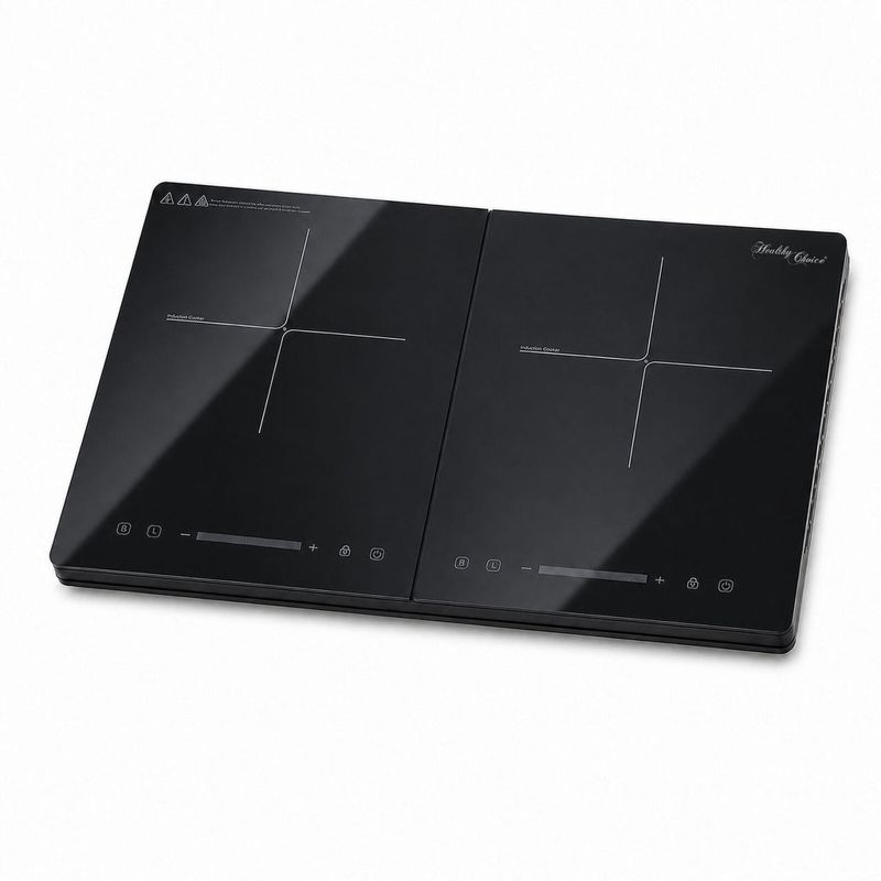 Healthy Choice Double Induction Cooker with 2 Plates 60 to 240C 2400W