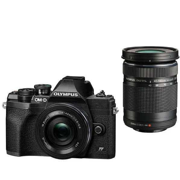 Olympus OM-D E-M10 Mark IV + 14-42mm & 40-150mm Kit BLACK