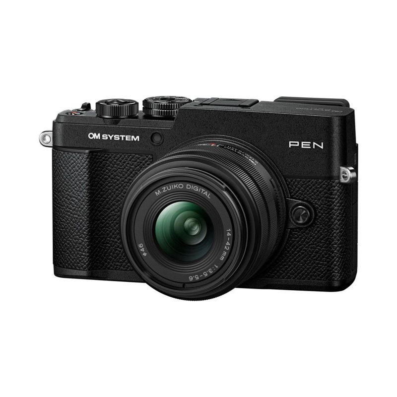 OM System PEN Mirrorless Camera with M.Zuiko 14-42mm Lens Kit - Black