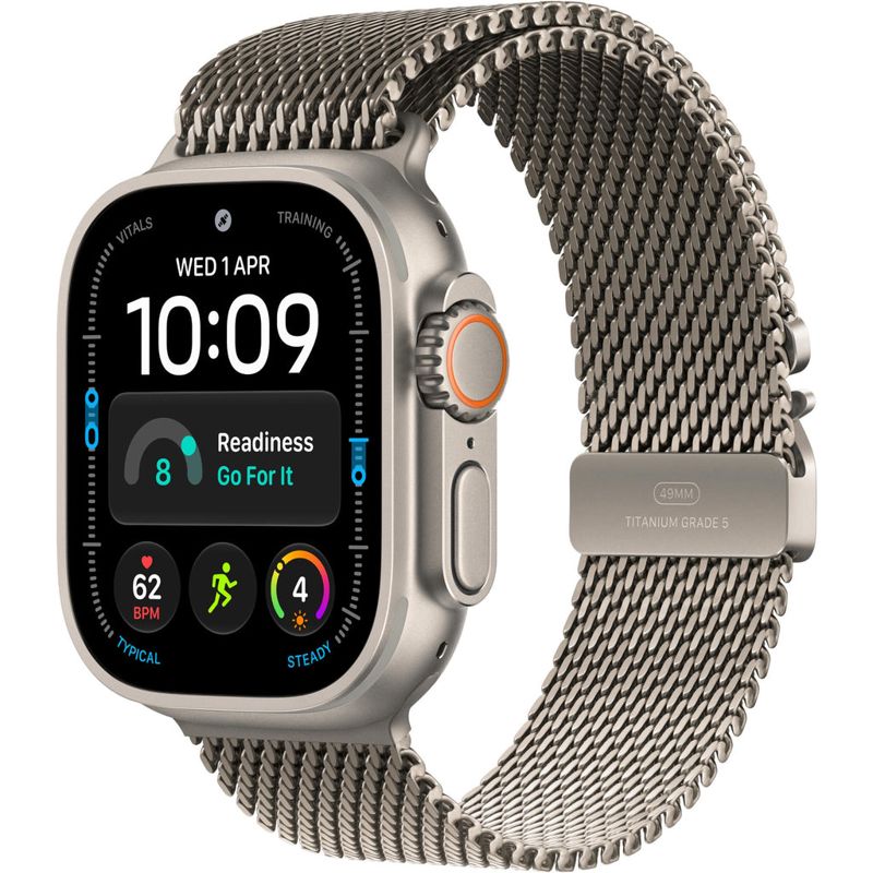 Apple Watch Ultra 4 49mm Natural Titanium Case GPS + Cellular Natural Titanium Milanese Loop (S)