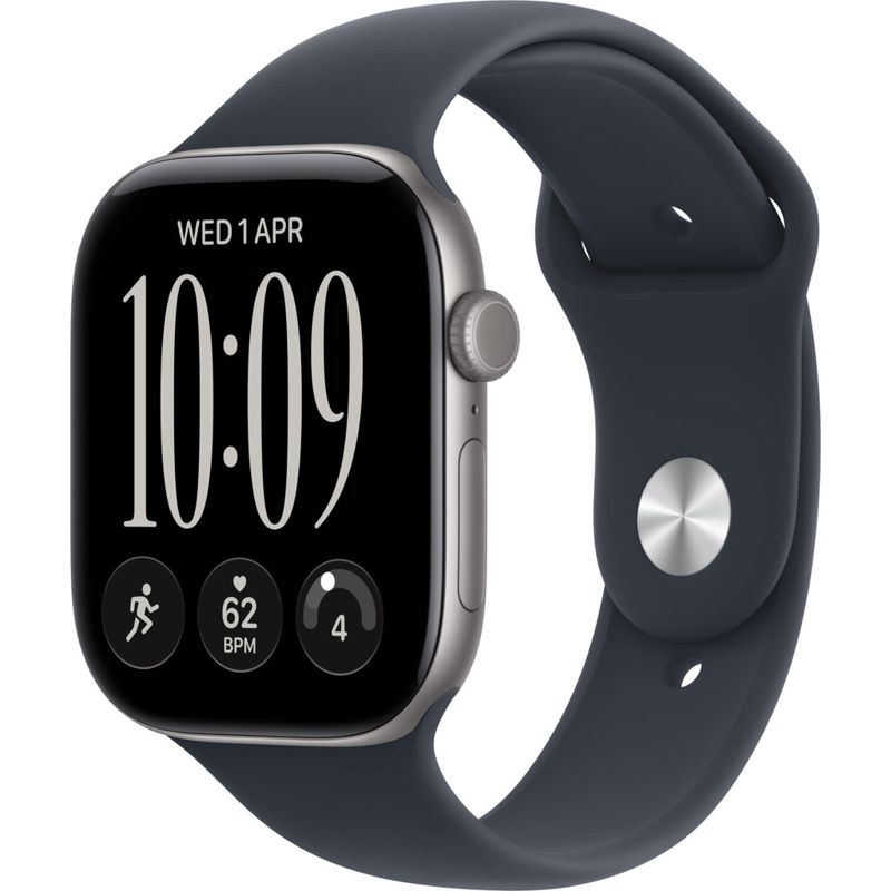 Apple Watch Series 12 46mm Space Grey Aluminium Case GPS Sport Band (M/L) [Navy Blue]
