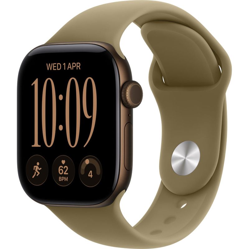 Apple Watch Series 12 42mm Dark Bronze Aluminium Case GPS Sport Band (M/L) [Olive]