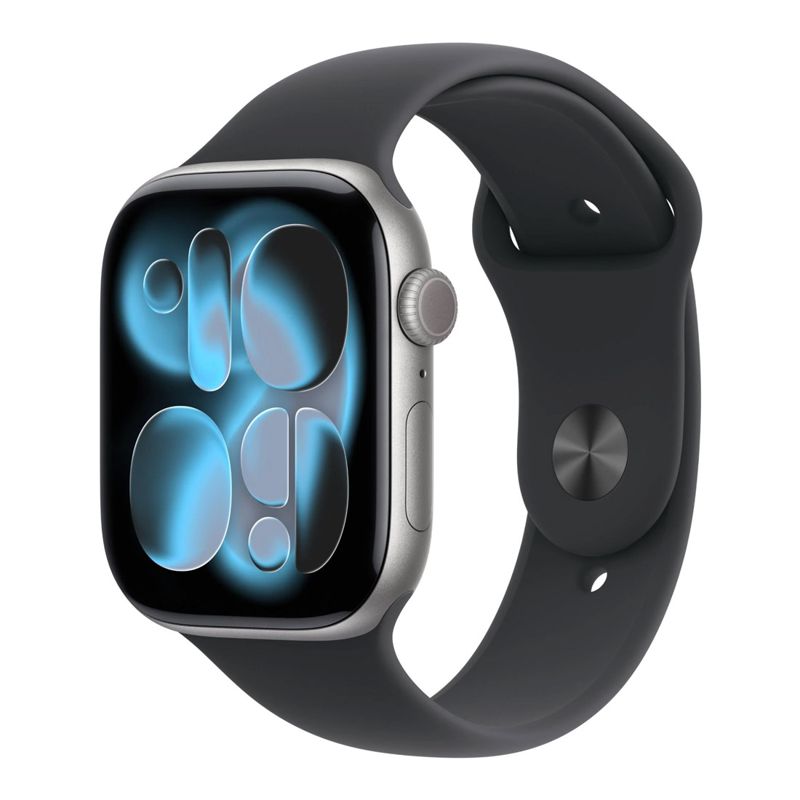 Apple Watch Series 11 46mm Space Grey Aluminium Case GPS Sport Band (S/M) [Black]