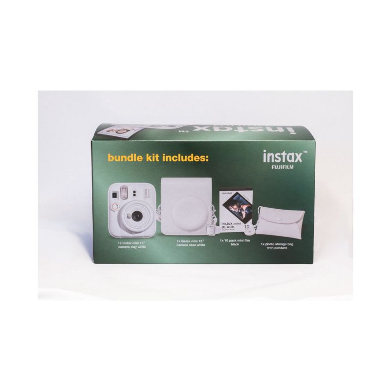 Fujifilm Instax Mini 13 Camera Bundle with Film and Case - White