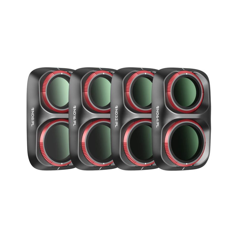 Freewell 4-pack Bright Day Series Filter Set for DJI Osmo Pocket 4P (Black)