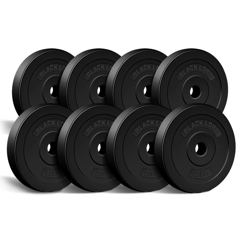 BLACK LORD Weight Plate Set Barbell Dumbbell Weight 20kg