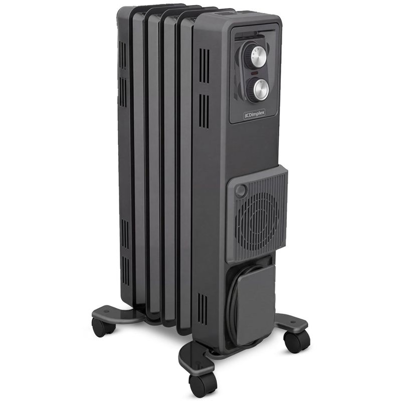 Dimplex 1500W Oil Free Portable Column Heater/Heating with Turbo Fan/Thermostat (Black)
