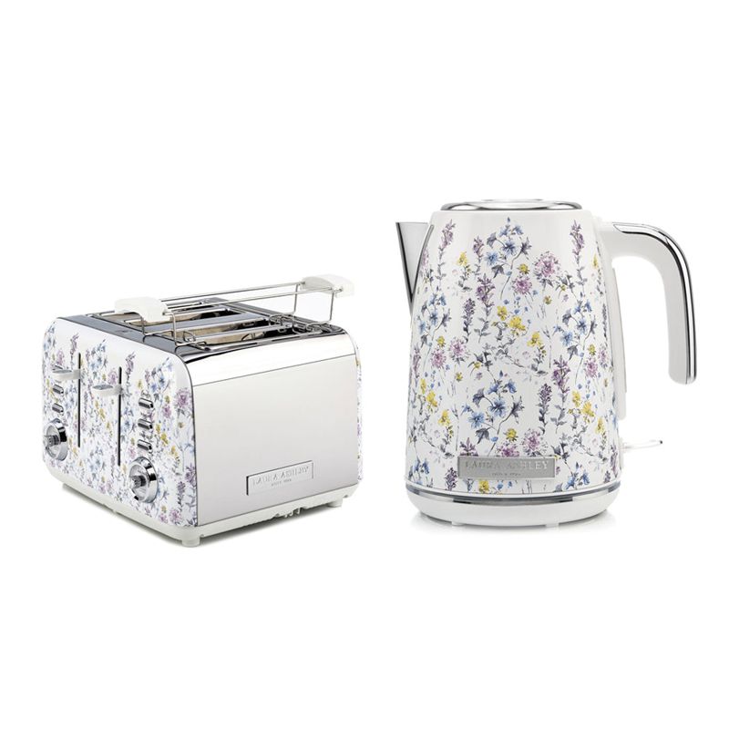 Laura Ashley 1.7L Jug Kettle and 4 Slice Toaster Combo (Wild Meadow)