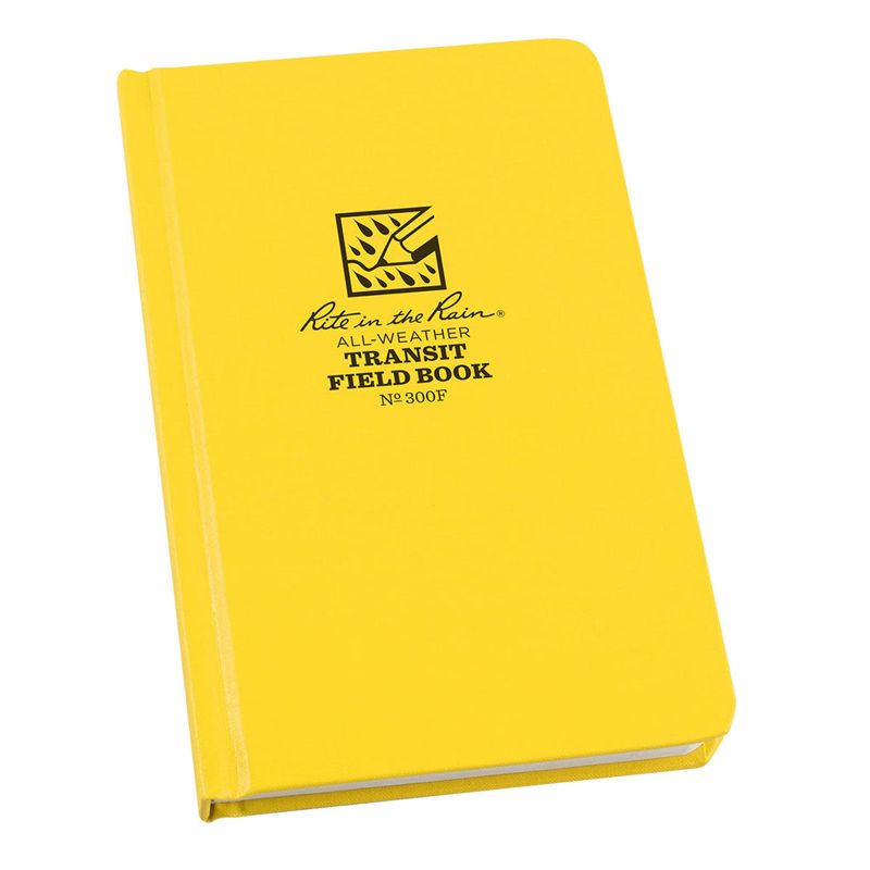 Rite In The Rain Bound Hard Cover 4.375 x 7.25 Fabrikoid Book - Transit - Yellow