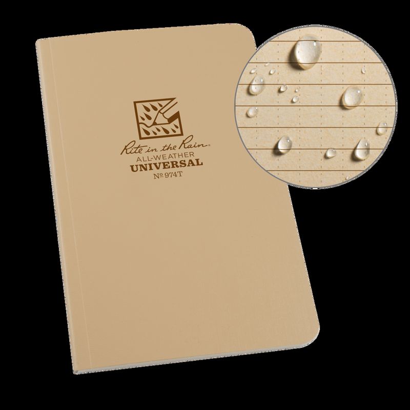 Rite In The Rain Bound Soft Cover 4.25 x 7.25 Field Flex Book - Universal - Tan