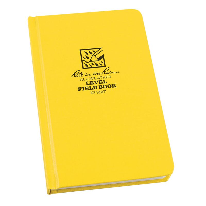 Rite In The Rain Bound Hard Cover 4.375 x 7.25 Fabrikoid Book - Level - Yellow