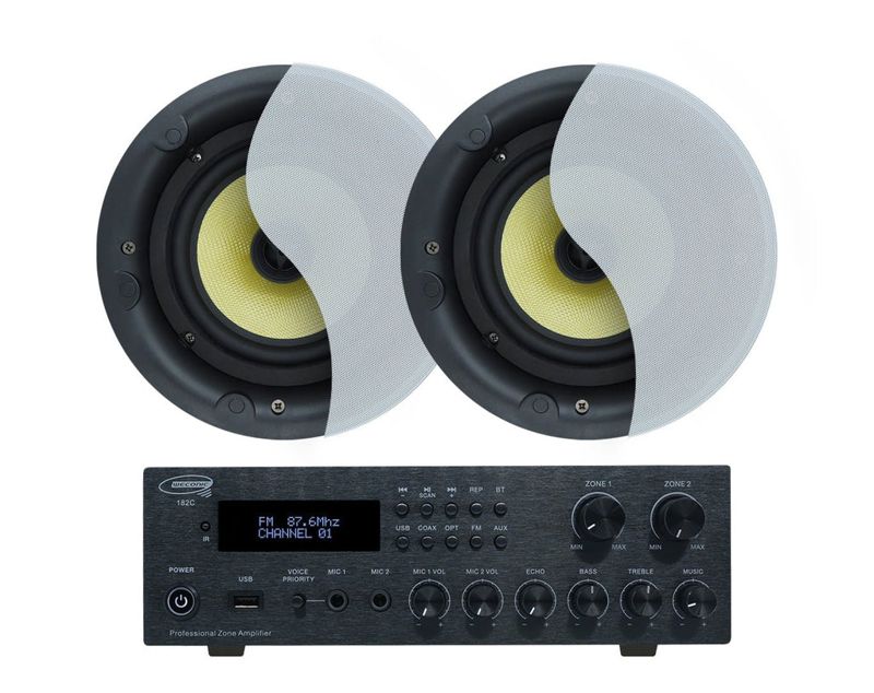 Weconic Bluetooth Amplifier + 2x8" Ceiling Speakers