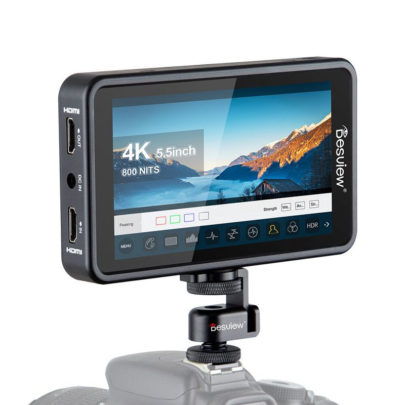 Desview 5.5" Lightweight Touch Screen Monitor with LUTs for Camera (Black)