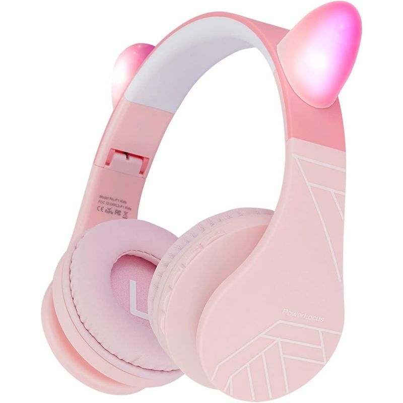 PowerLocus Bobo Kids Bluetooth Headphone Cat Ears Purple/Pink