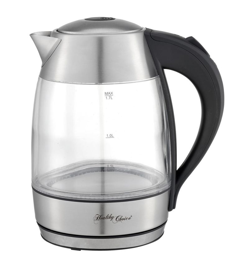 Healthy Choice 1.7L Glass Electric Kettle with 360° Base