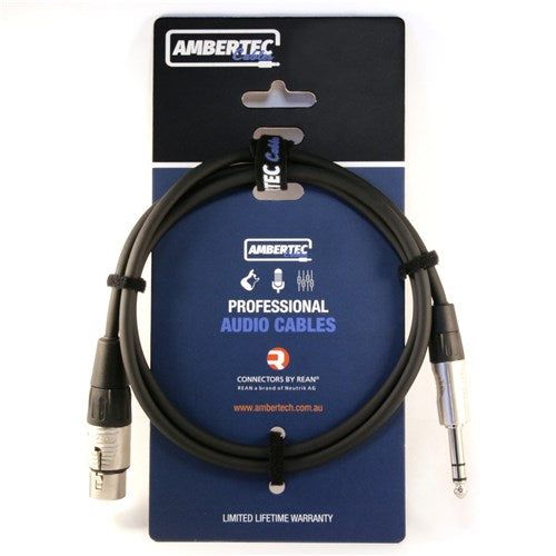 Ambertec Cables Microphone cable 5m - REAN XLRF to 6.35mm TRS